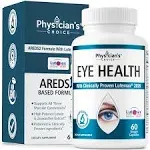 Areds 2 Eye Vitamins w/ Lutein, Zeaxanthin & Bilberry Extract - Supports Eye Strain, Dry Eyes, and Vision Health - 2 Award-Winning Clinically Proven Eye Vitamin Ingredients - Lutein Blend for Adults