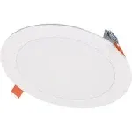 Halo 6 in. 10.1W HLB Lite LED Recessed Direct Mount Light Trim - Matte White