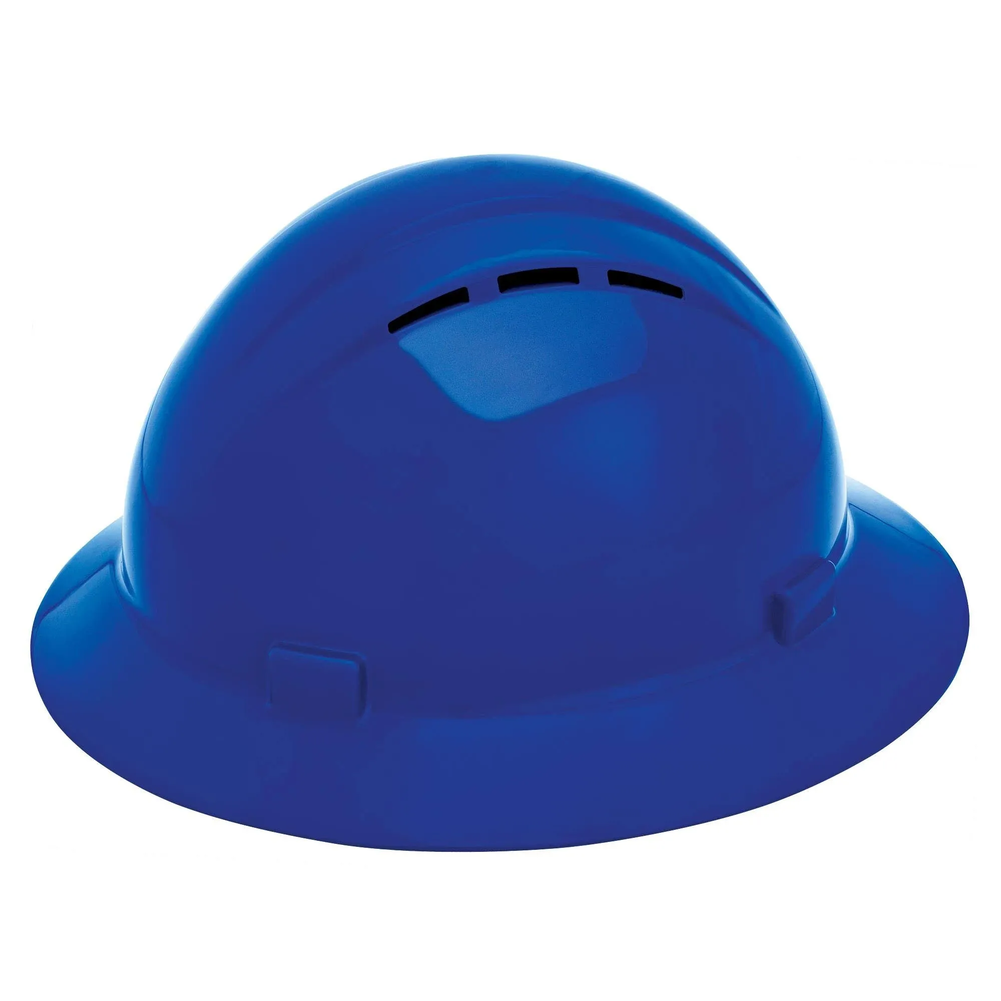 ERB 19436 Americana Vented Full Brim Hard Hat - 4-Point Ratchet Suspension - Blue