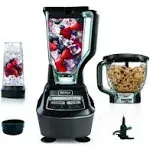 Ninja BL770 Mega Kitchen System, 1500W, 4 Functions for Smoothies, Processing, Dough, Drinks & More, with 72-oz.* Blender Pitcher, 64-oz. Processor Bowl, (2) 16-oz. To-Go Cups & (2) Lids, Black