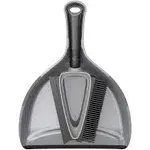 TPR Bristles Brush &amp; Squeegee with Dustpan Combo, Dustpan and Brush Set, Grey &amp; 