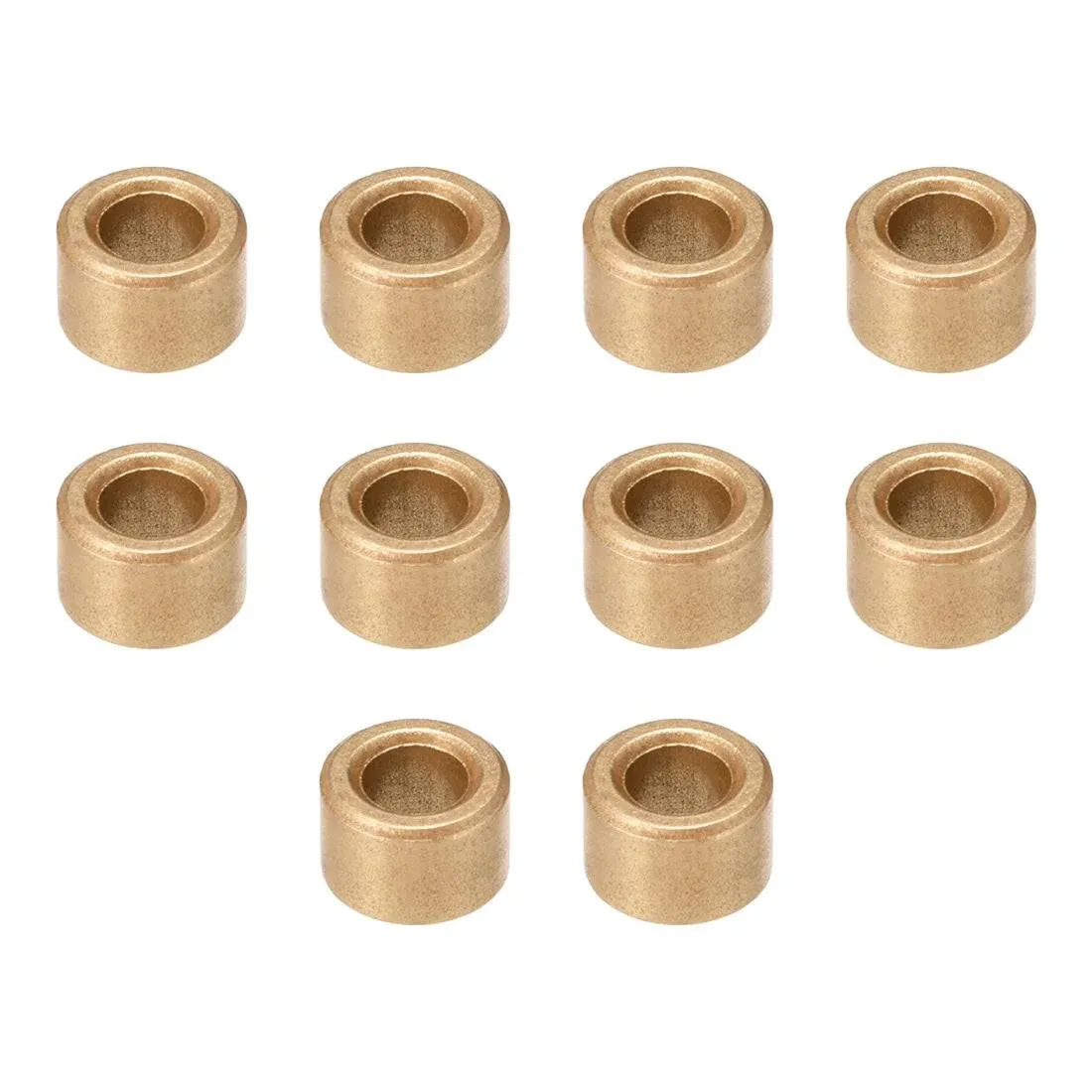 10 pcs Self-Lubricati<wbr/>ng Bearing Sleeve 8mm x 12mm x 15mm Sintered Bronze Bushing