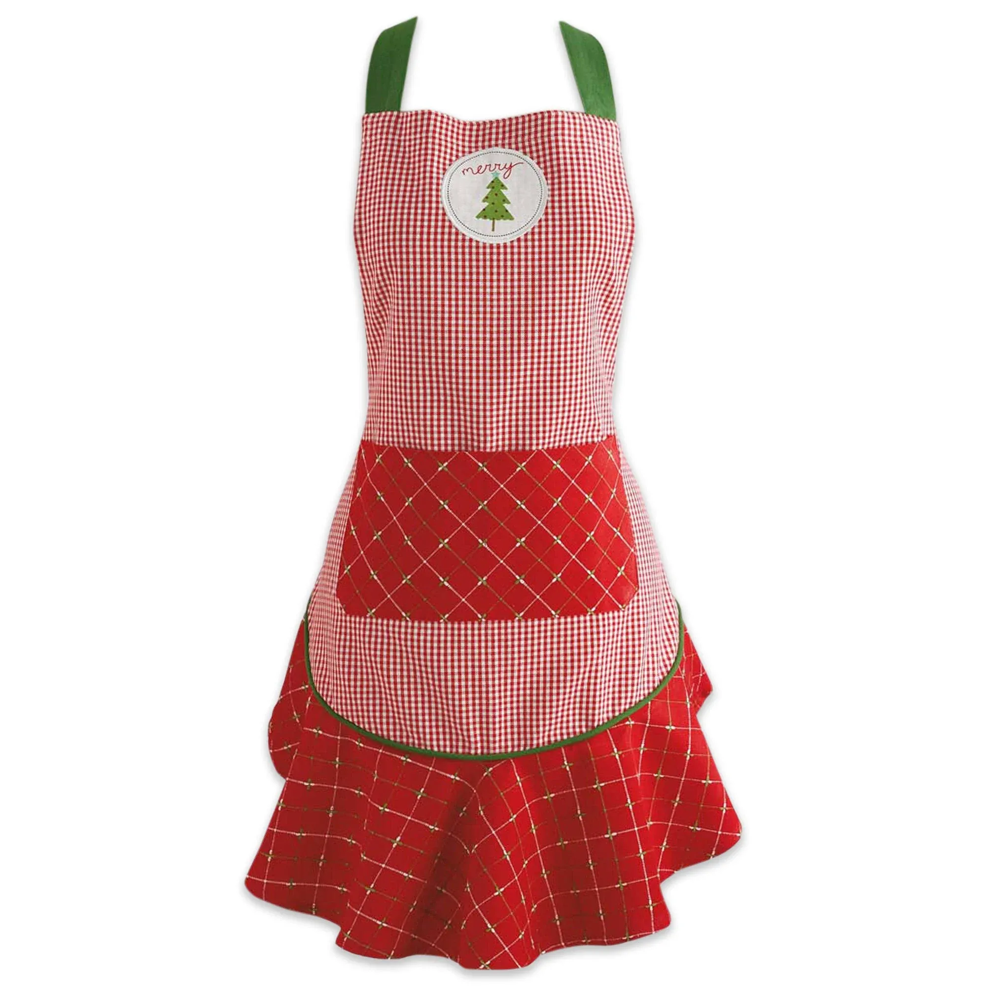 DII Merry Christmas Ruffle Apron