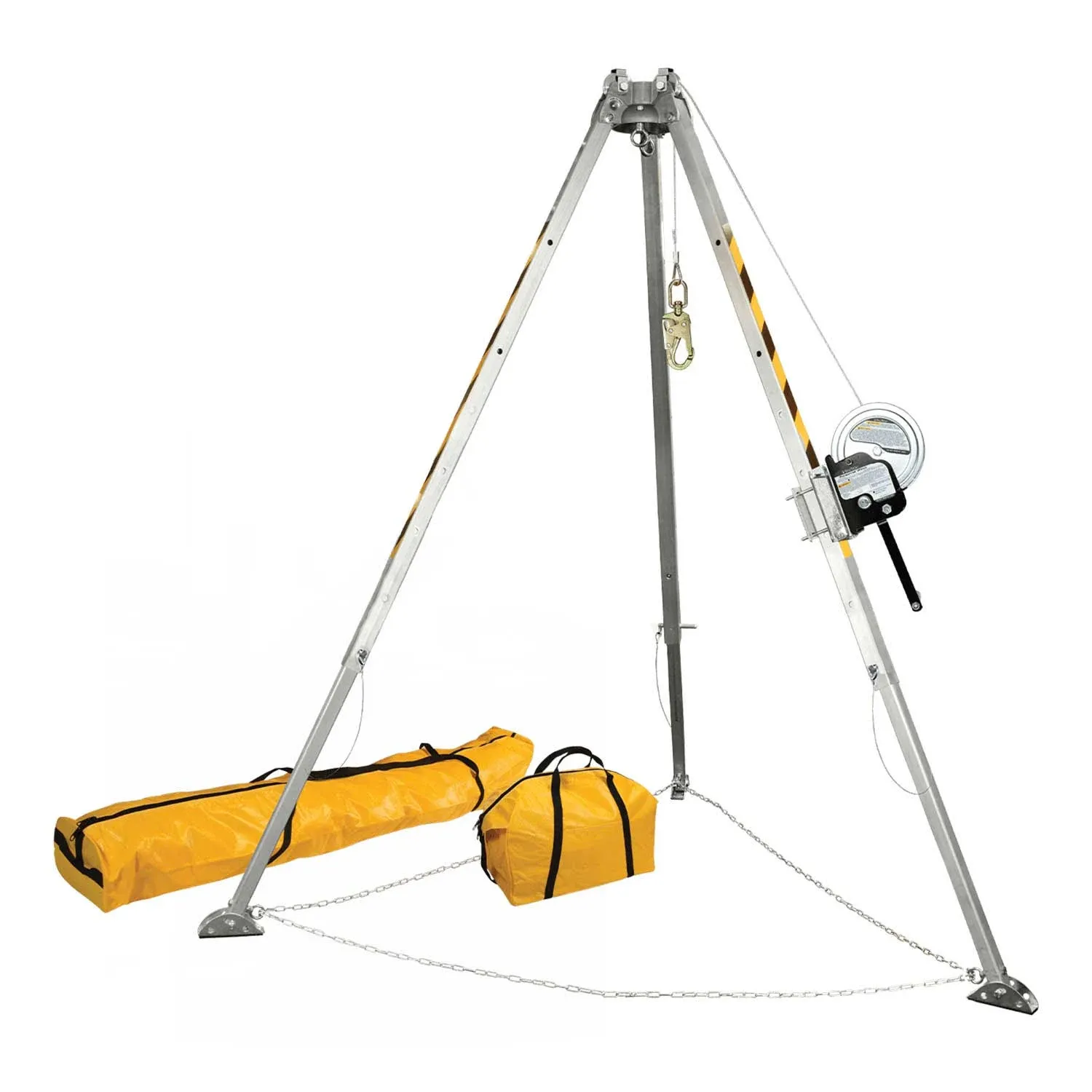 FallTech 7507 Confined Space Tripod Kit Adjustable to 55&#039;&#039; to 91&#039;&#039; with 60&#039; Winc