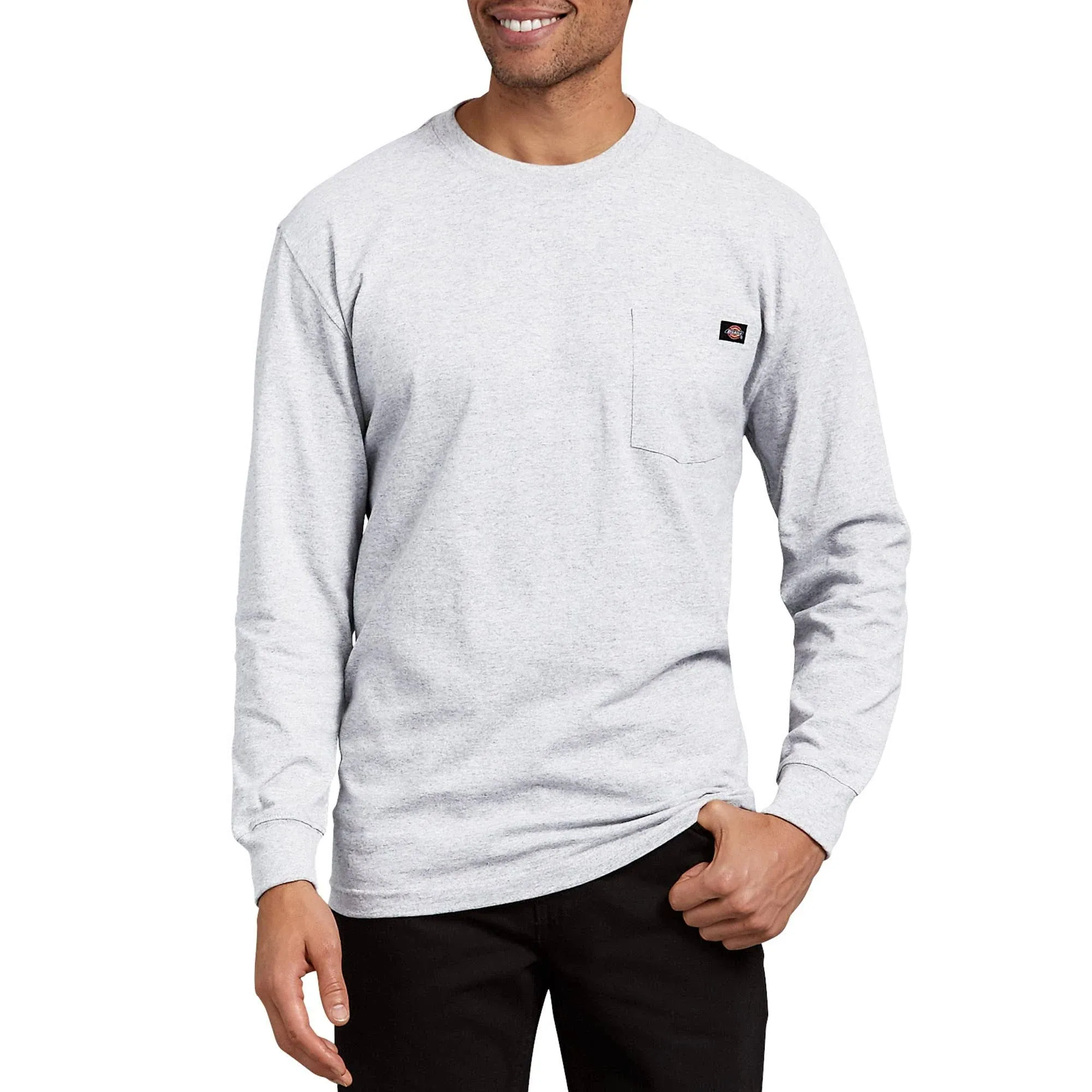 Dickies Men's Heavyweight Crew Neck Long Sleeve T-Shirt