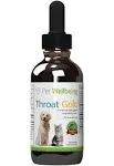 Pet Wellbeing Throat Gold for Cats - Vet-Formulated - Soothes Throat Discomfort and Occasional Cough, Supports Upper Respiratory Tract - Natural Herbal Supplement 2 oz (59 ml)