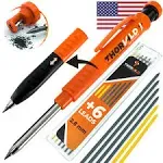 Carpentry Pencil Set - 7 Leads + Sharpener + Grip - Mechanical Pencils