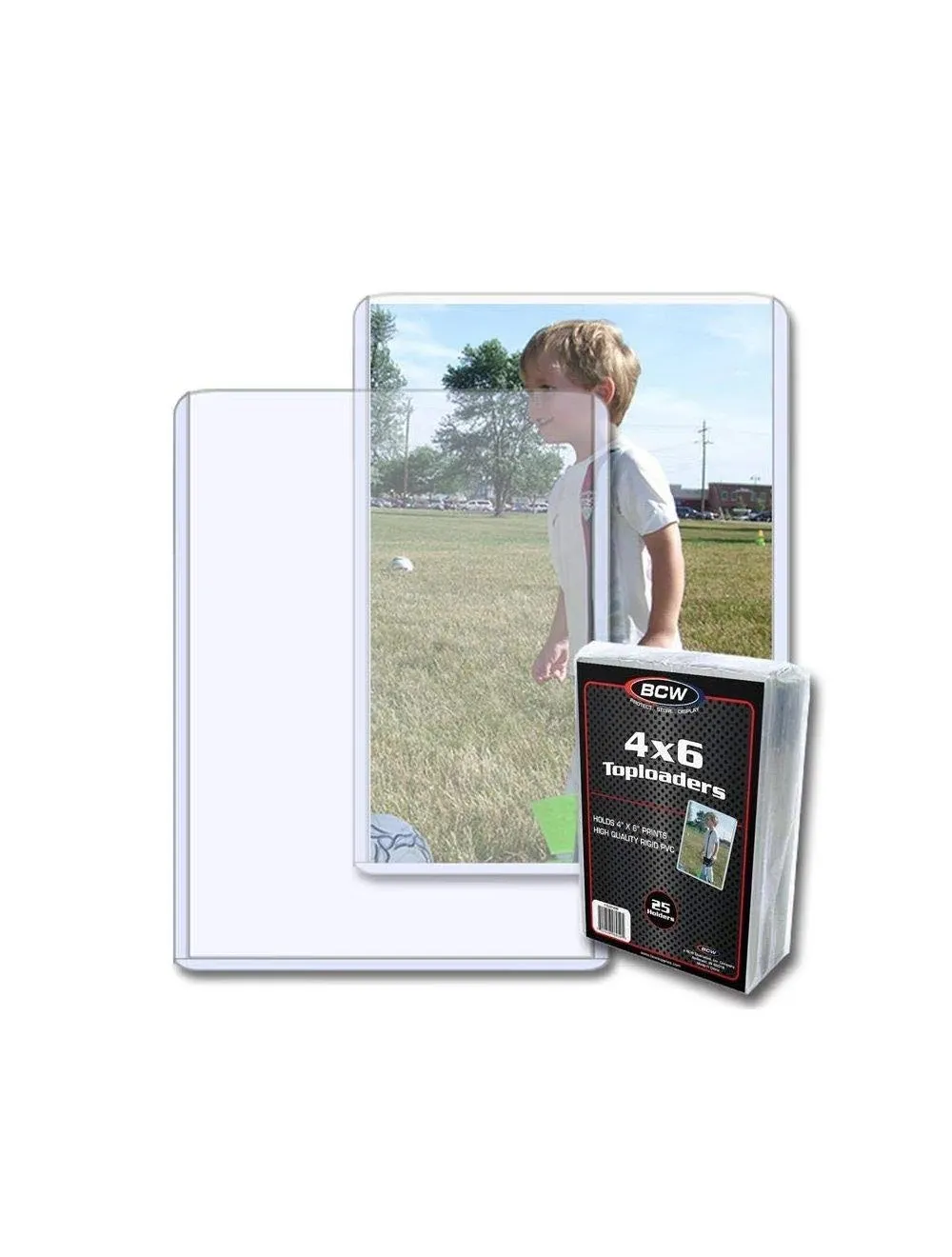 (25) 4X6 Post Card &amp; Photo Topload Holders - Rigid Plastic Sleeves Brand