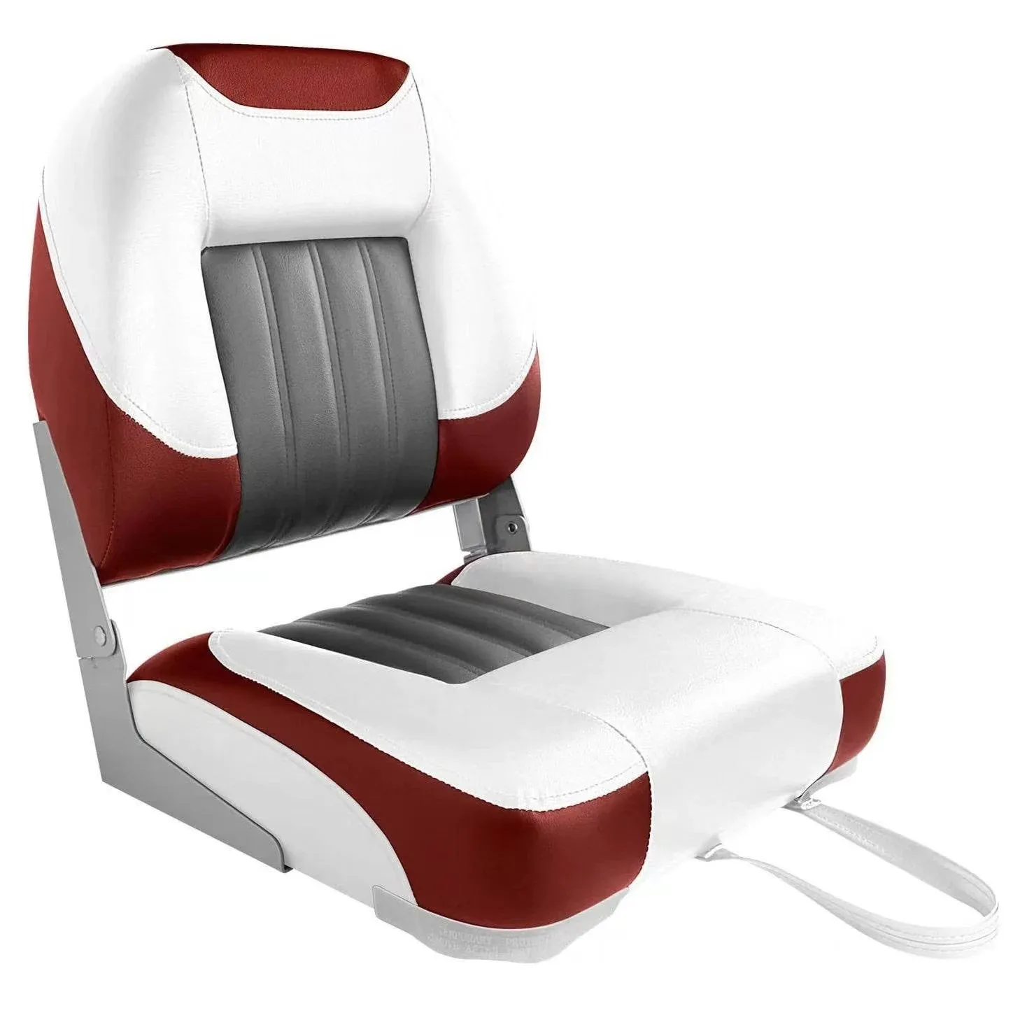 XGEAR Deluxe Low/High Back Boat Seat, Fold-Down Fishing Boat Seat