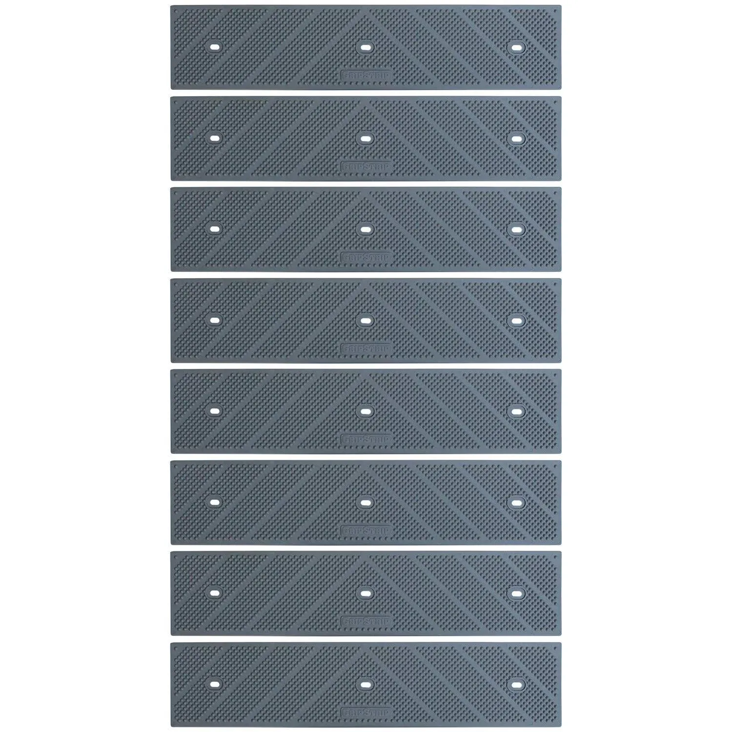 GripStrip Stair Treads for Wooden Steps, Non Slip Stair Grips for Outdoor or Indoor Use, Screw Down | Weather Resistant | Anti Slip Step Treads for Safety - Gray, 8 Pack, 15"x3.25"