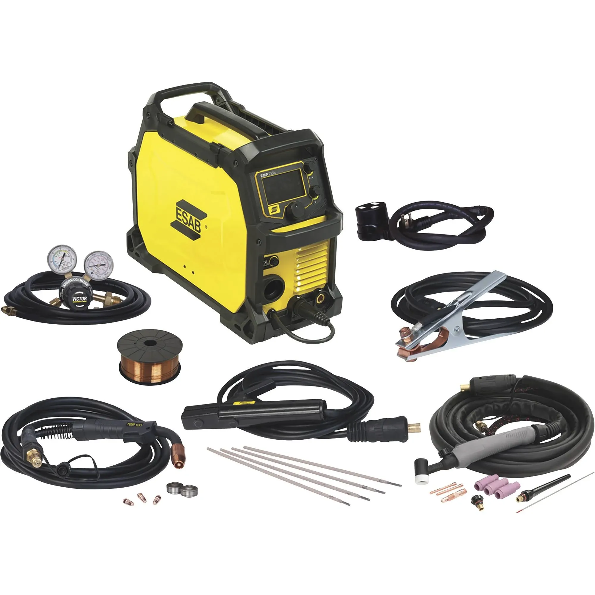 ESAB Rebel EMP 215ic Multiprocess Mig/Stick/Tig Welder package - 0558102240