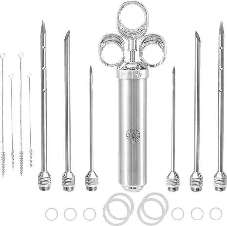 Grill Sergeant Professional Meat Injector, Marinade Syringe Set, Forever ...