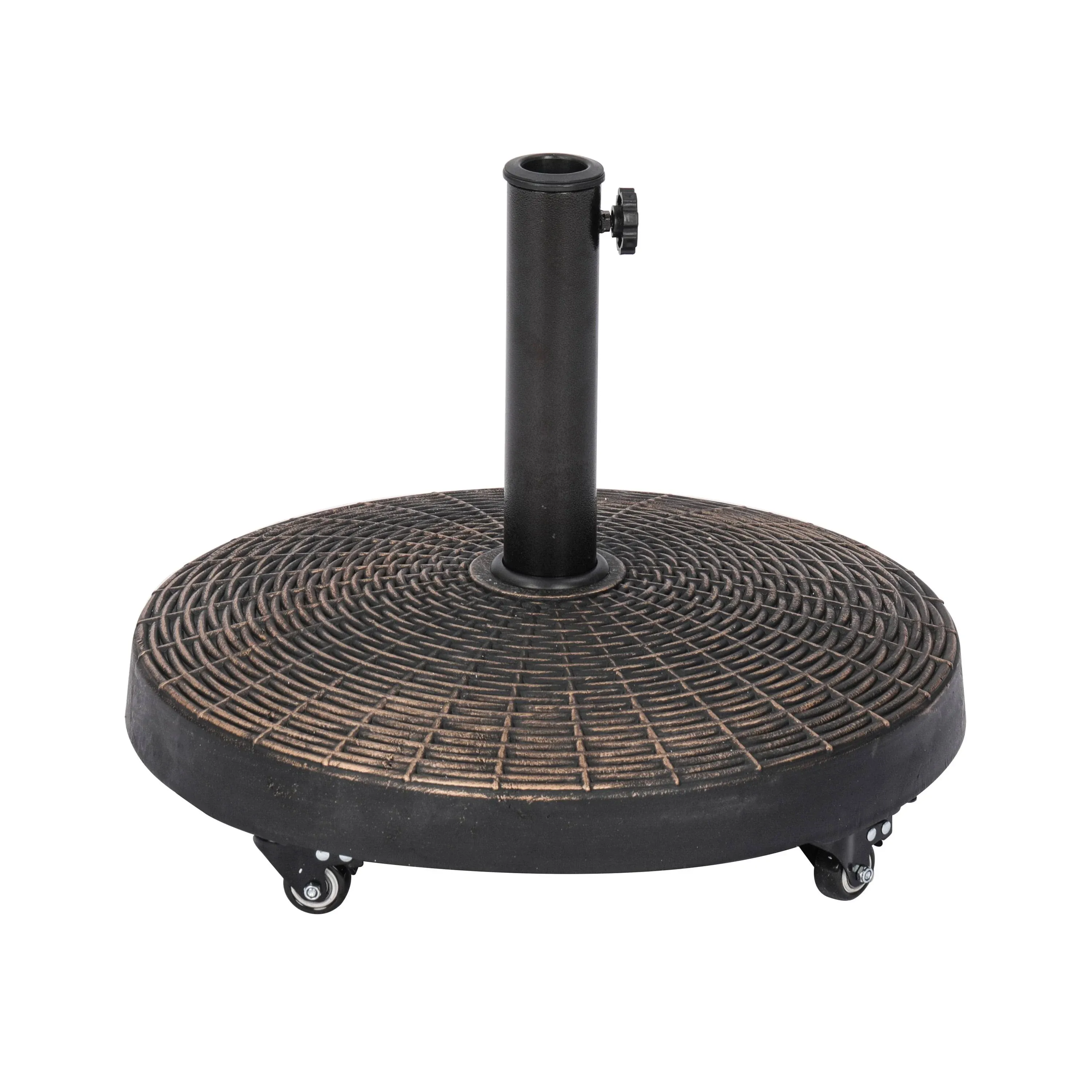 Island Umbrella 50-lb All-Weather Outdoor Round Resin Umbrella Base with Wheels NU6892