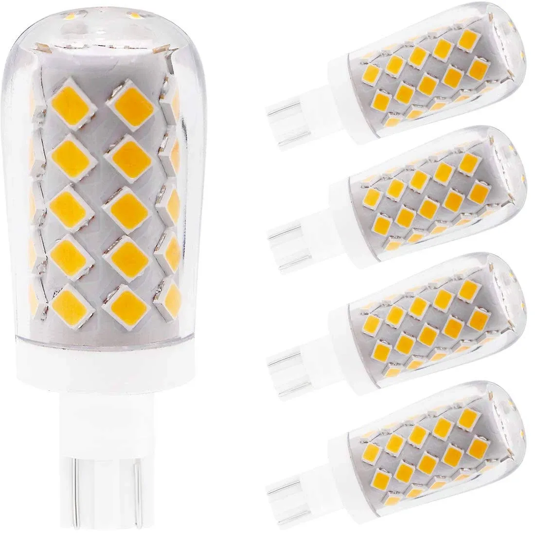 LEMENG 4W T10 Wedge Base RV 921 LED Light Bulb,2700K Warm White,12VAC/DC ...