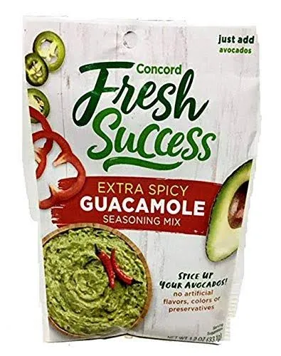 Concord Farms Extra Spicy Guacamole Mix, 1.2-ounce Pouches (VALUE Pack of 12 Pou