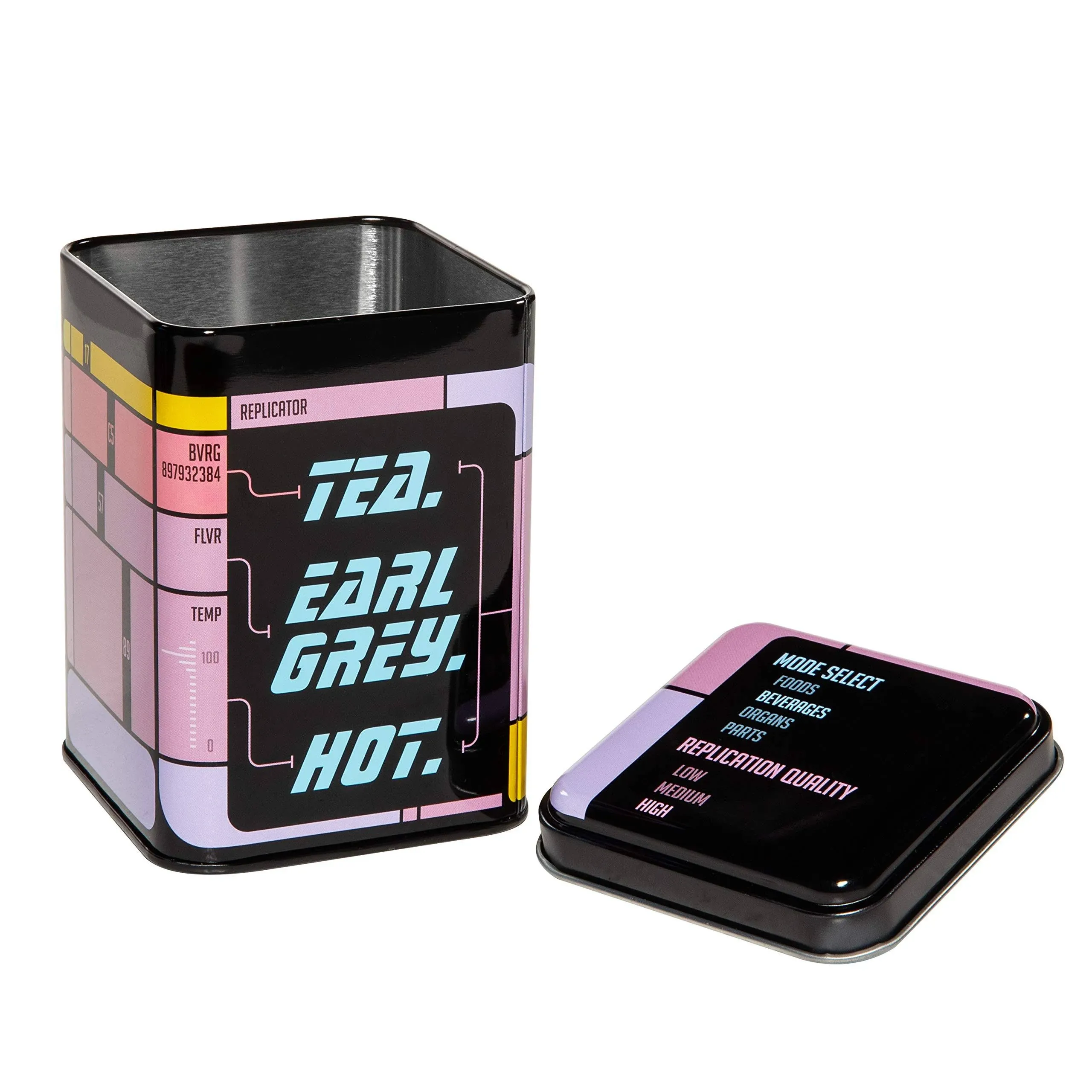 getDigital Tea Tin - Earl Grey Tea Caddy 17 fl oz Capacity with Lid