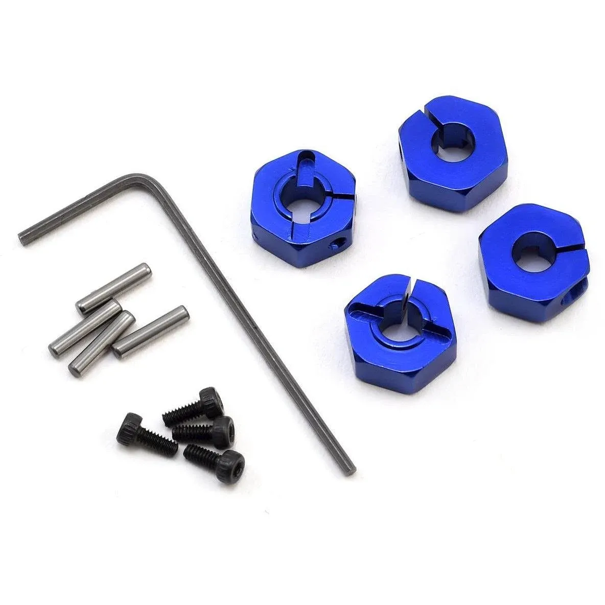 HR Aluminum Wheel Hex Set for 4X4 (12mm / Blue / 4pcs)