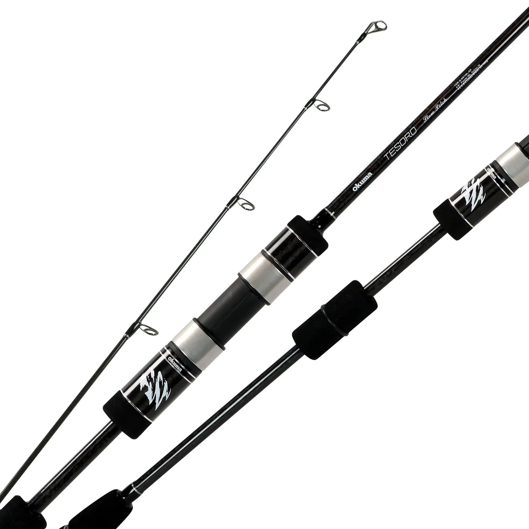 Okuma Tesoro Lightweight 24/30 Ton Carbon UXR Reinforced Fiber Blanks Jigging Rods, TSR-C-681M-SP, Black