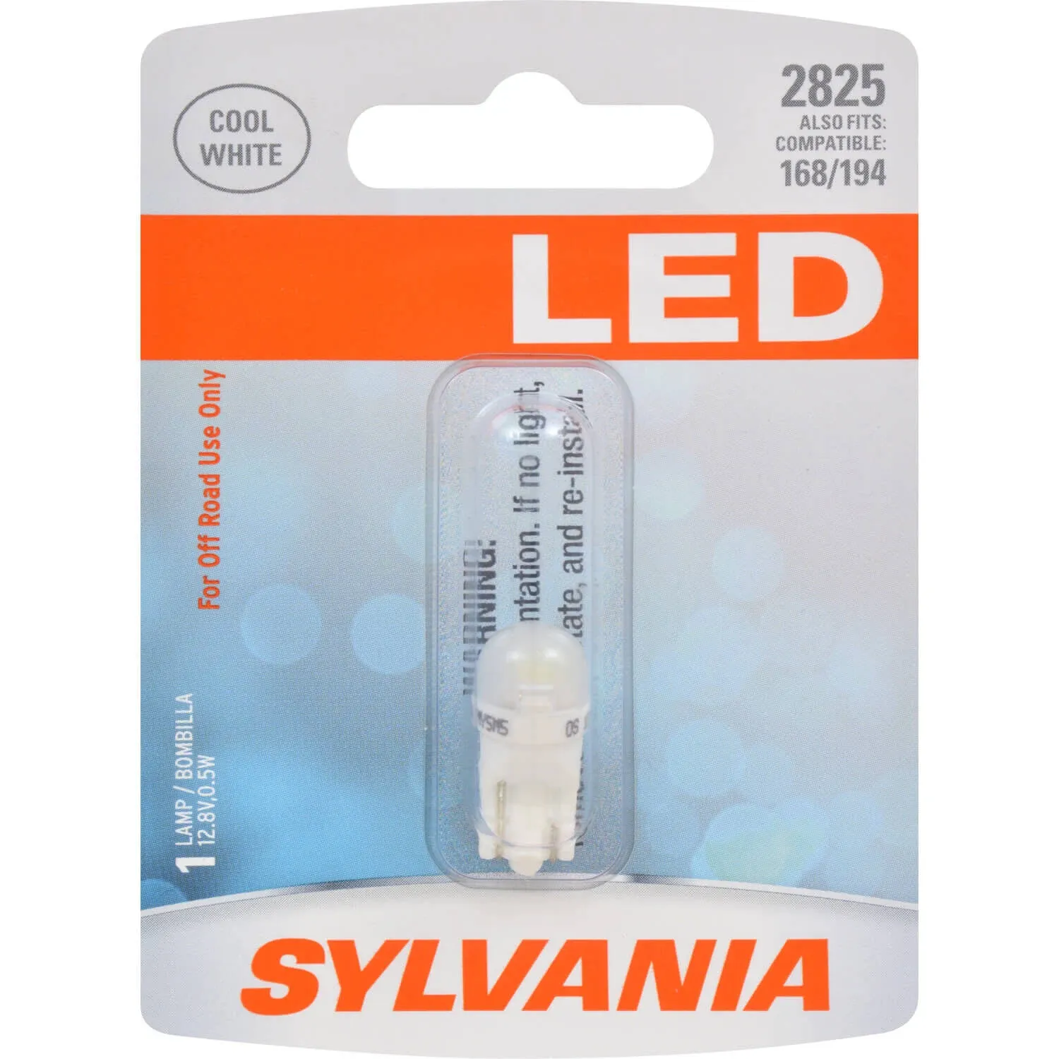 Sylvania Premium LED light 2825 White One Bulb Interior Map Replacement Lamp OE