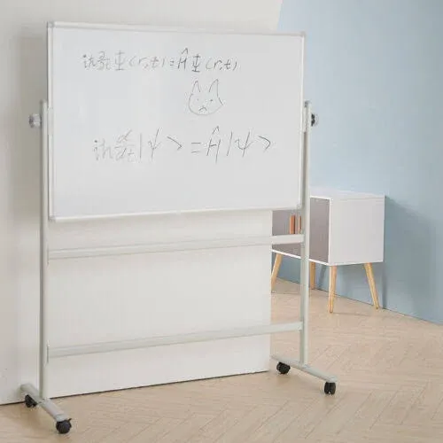 Mobile Dry Erase Board on Wheels - TANKEE 40 x 24 Magnetic Double Sided Whiteboard Easel, Large Reversible Rolling White Board with Aluminum Frame Standing for Office, Home, Classroom