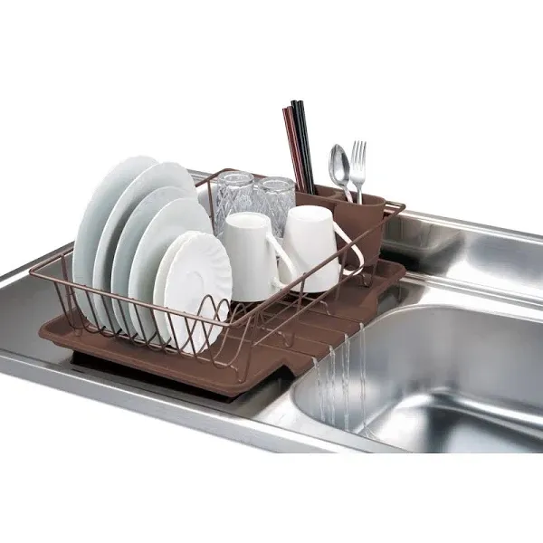 Home Basics 3 Piece Vinyl Dish Drainer