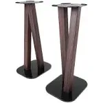 One Pair Fixed Height Universal Speaker Floor Stands - 600 Series - Espresso