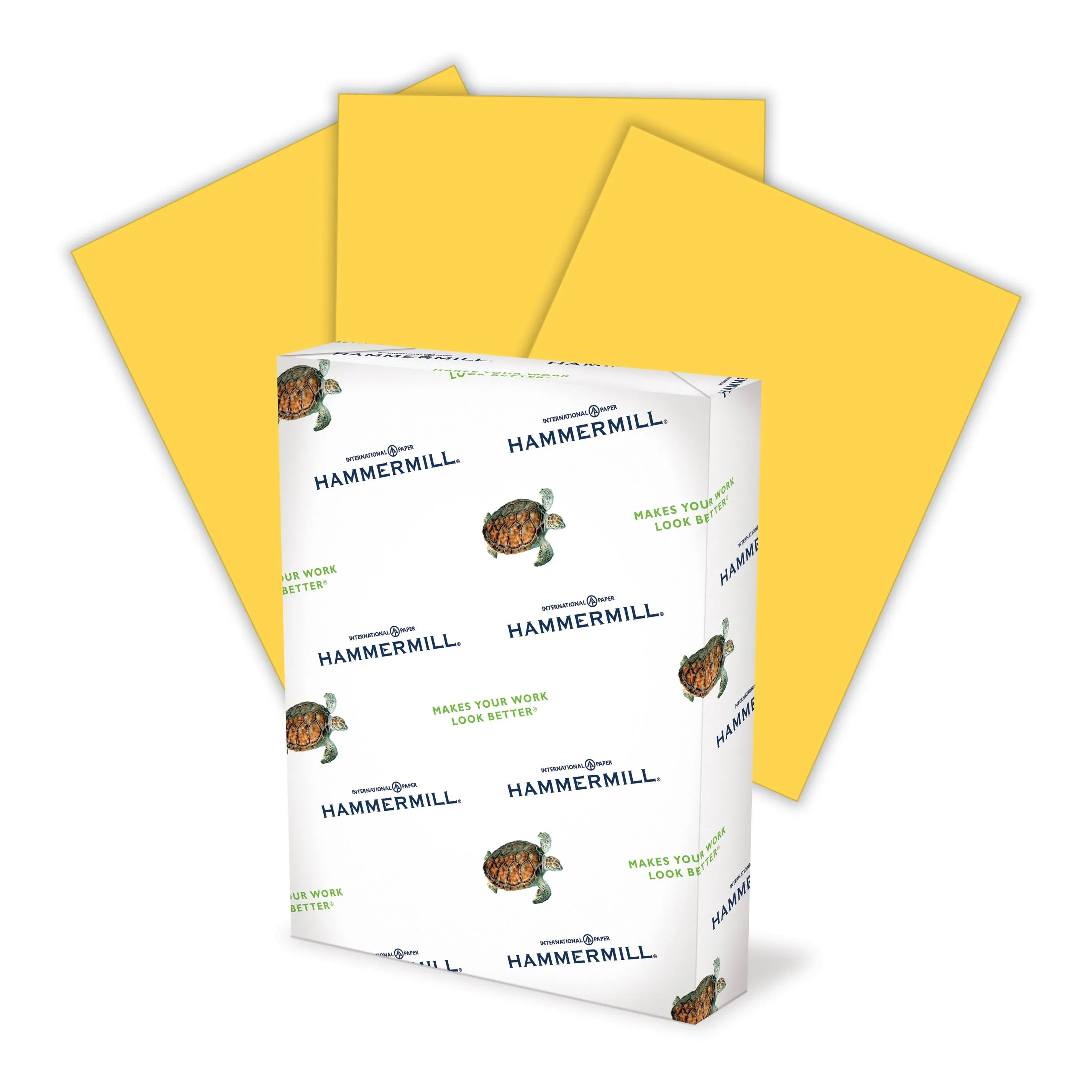 Hammermill Colored Paper, 24 lb Goldenrod Printer Paper, 8.5 x 11-1 Ream (500 Sheets) - Made in the USA, Pastel Paper, 104349R