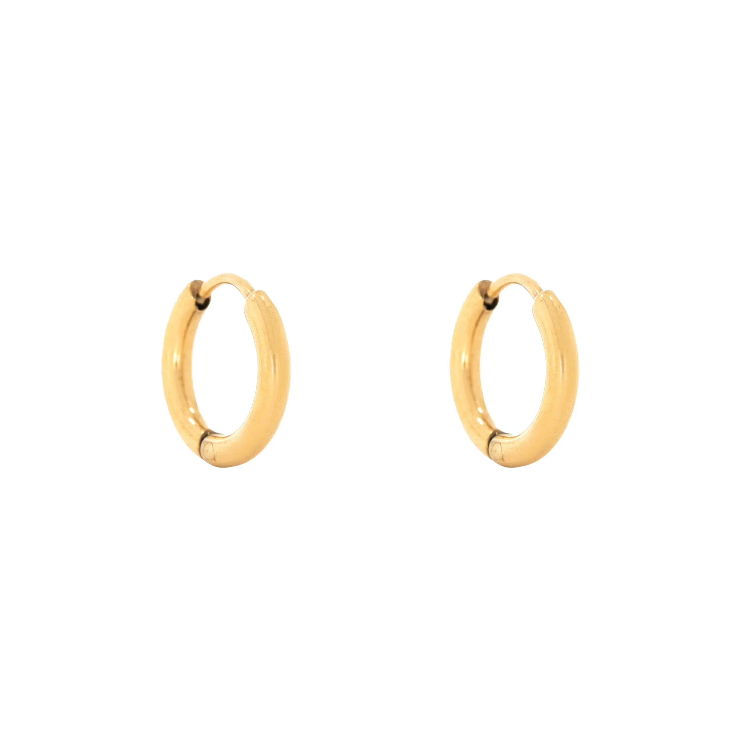 Aubrey Gold Vermeil Huggie Hoop Earrings - Hypoallergenic 14K Gold Plated, Small Lightweight Everyday Hoops for Women - Classic Minimalist Jewelry Gift