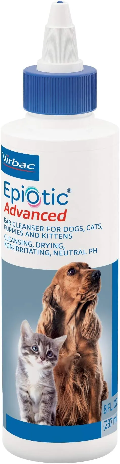 Virbac Epi-Otic Advanced Ear Cleanser for Dogs &amp; Cats, 8 oz, Exp. 5/26- NEW!