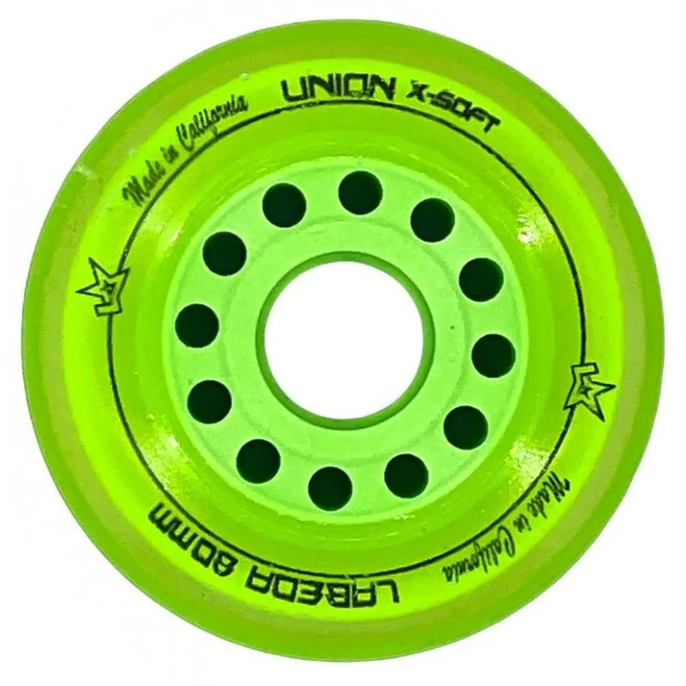 Labeda Roller Hockey Wheels Gripper Crossover Set of 4 - Choose Color/Size