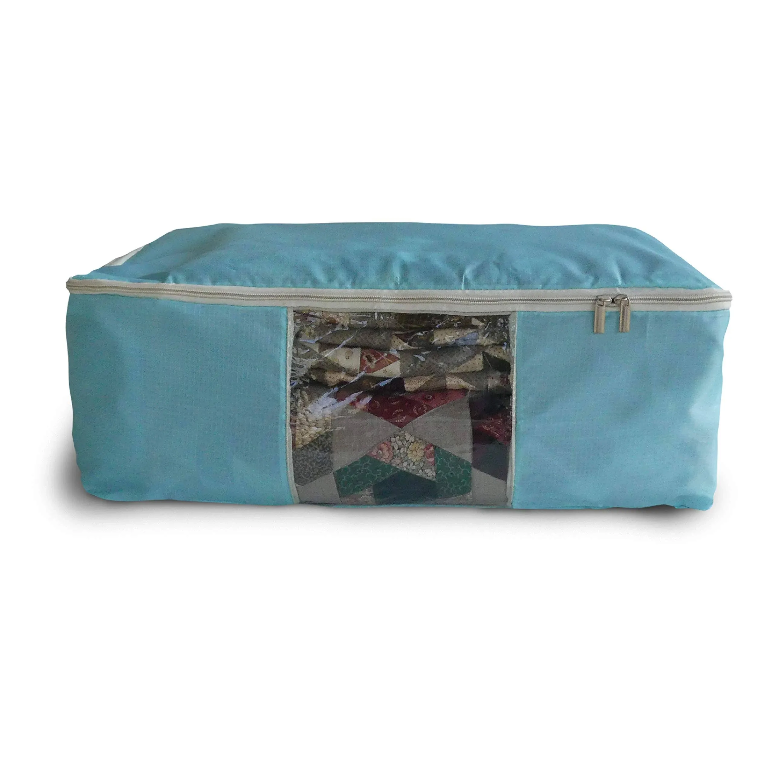 Madam Sew Large Quilt Storage Bag with 2-Way Zipper &amp; See-Through Front Panel...