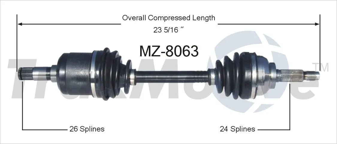 MZ-8063 CV Axle Shaft