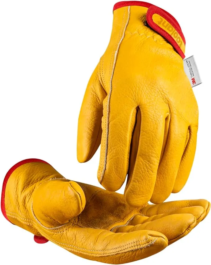 TOOLANT WINTER LEATHER WORK GLOVES 2XL - FAST SHIPPING