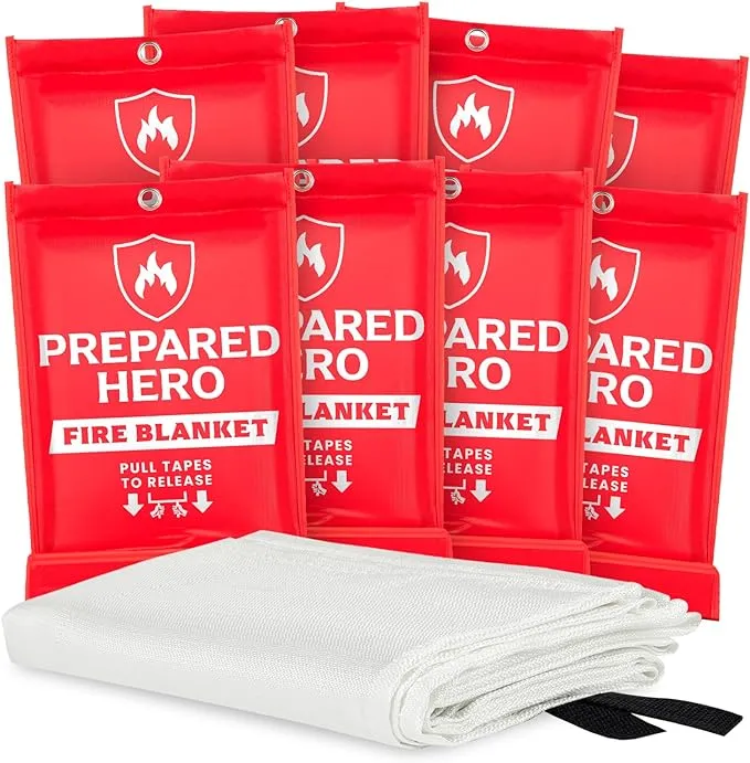 Hero Fire Blanket - 1 Pack - Fire Suppression Blanket for Kitchen, Fiberglass Fire Blanket