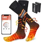 Heated Socks for Men Women, 5000mAh Rechargeable Heating Socks, APP Control Thermal Socks for Hunting Skiing Camping