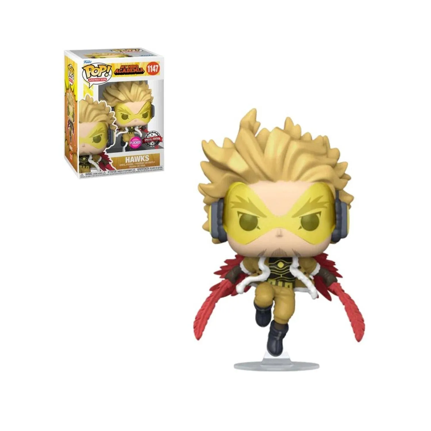 Funko Pop! Animation: My Hero Academia S9 - Hawks (Flocked) (Special Edition) #1147 Vinyl Figure