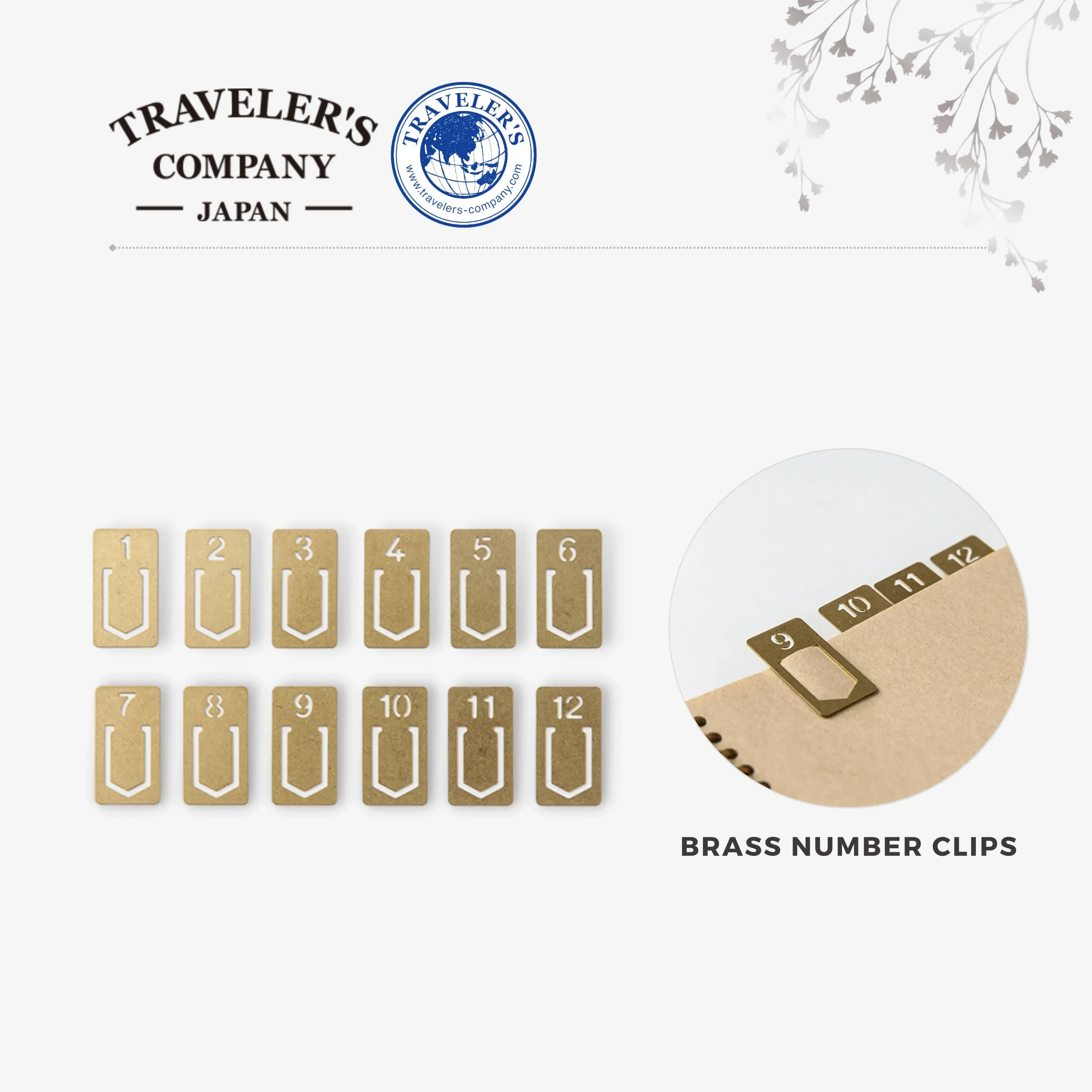 Midori Brass Clip Number (43080006)