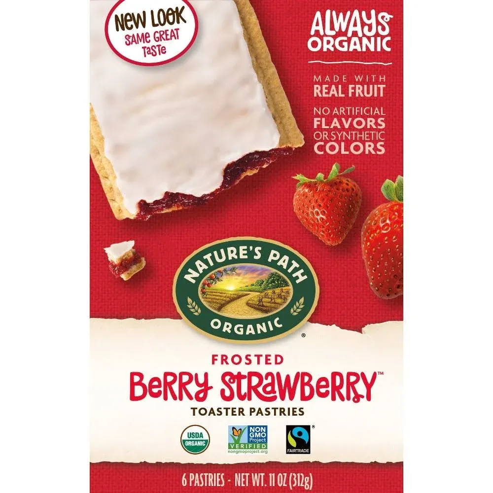 Nature's Path Organic Toaster Pastries Berry Strawberry Frosted