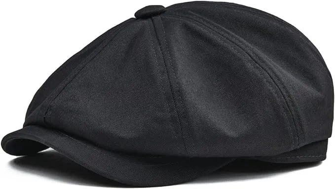 BOTVELA Men's Newsboy Flat Cap 100% Cotton Gatsby Ivy Golf Cabbie Hat