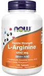 Now L-Arginine, Double Strength, 1000 mg, Tablets - 120 tablets