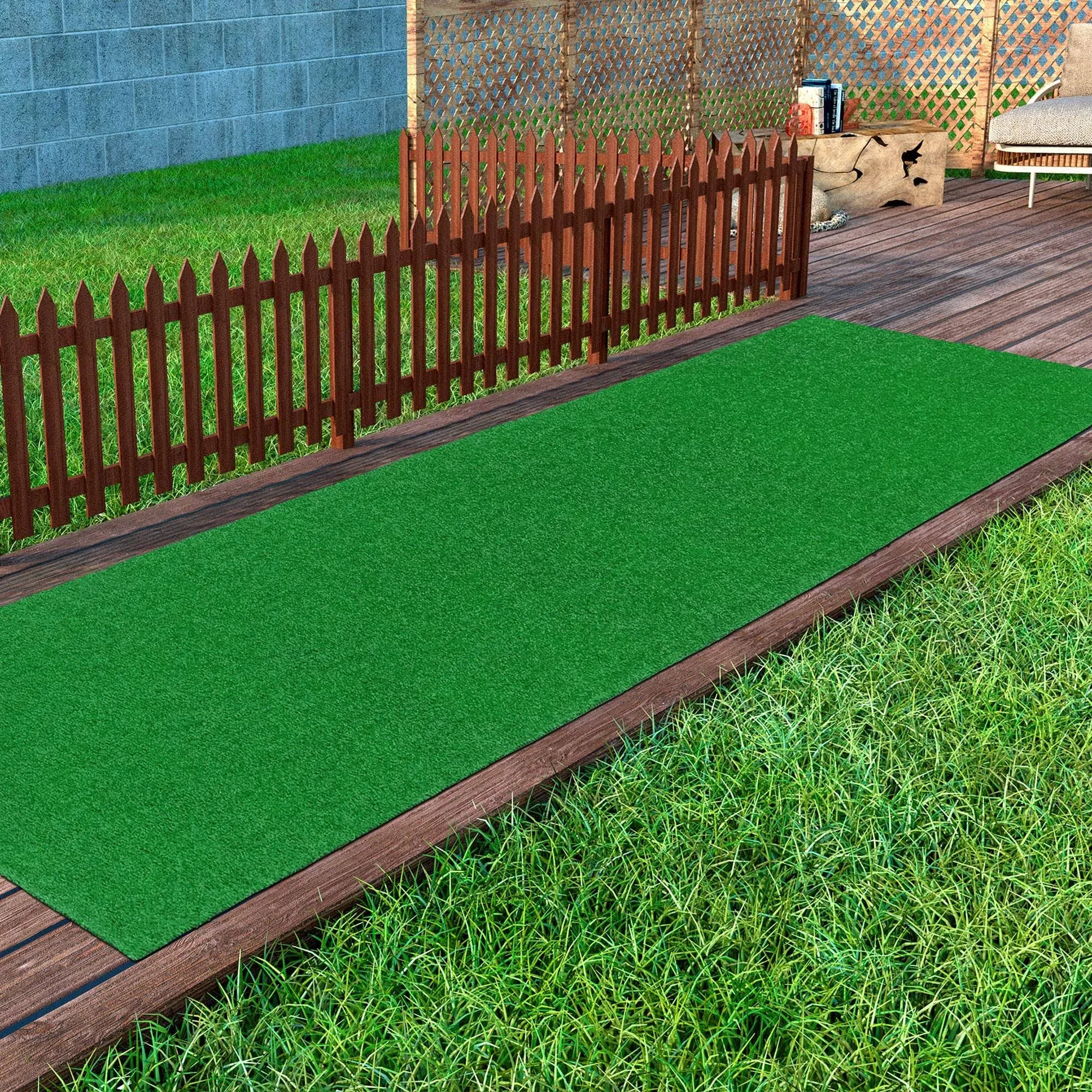 Indoor Outdoor Artificial Grass Rug for Patio Pet Deck 2 7 x