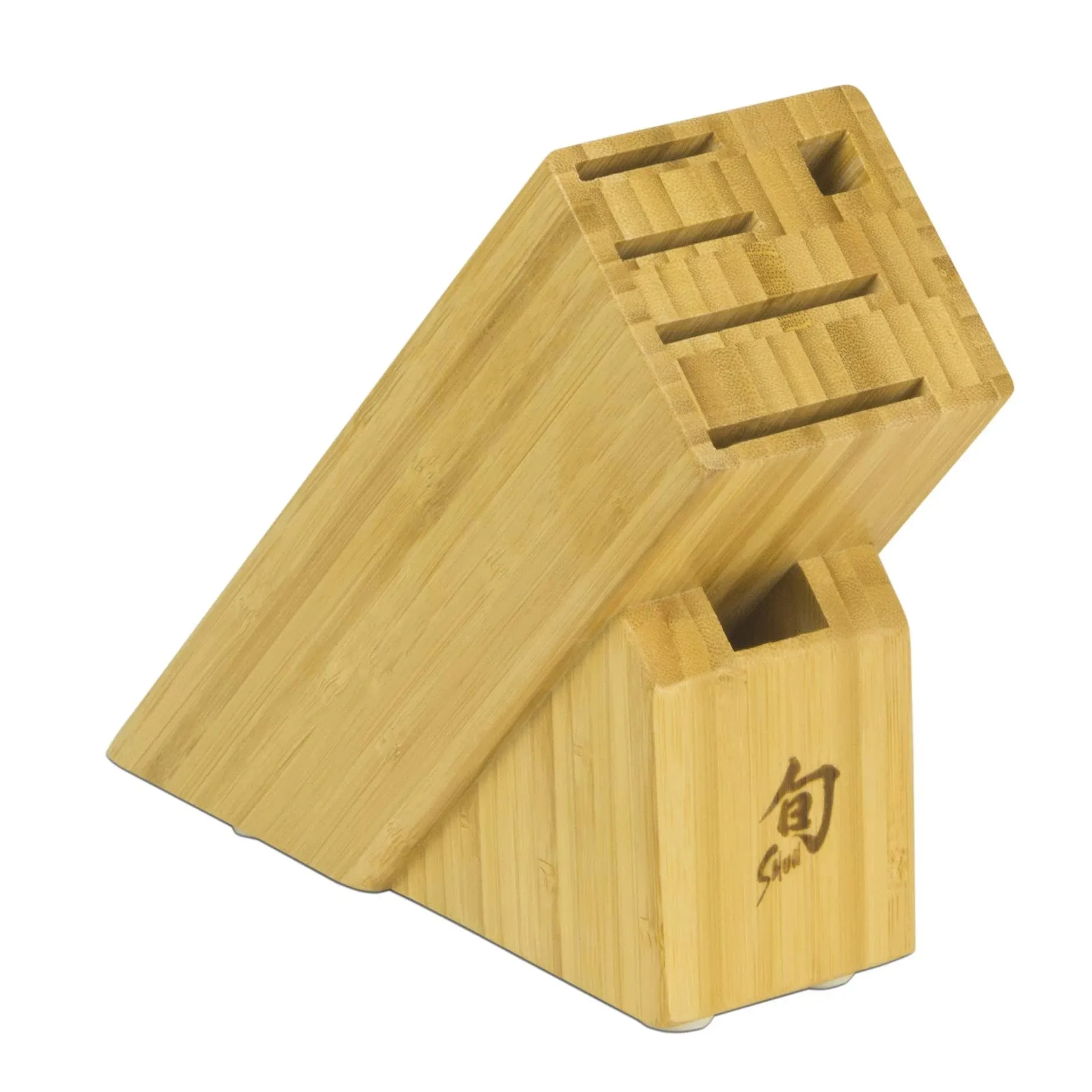 Shun 6 Slot Bamboo Slimline Knife Block