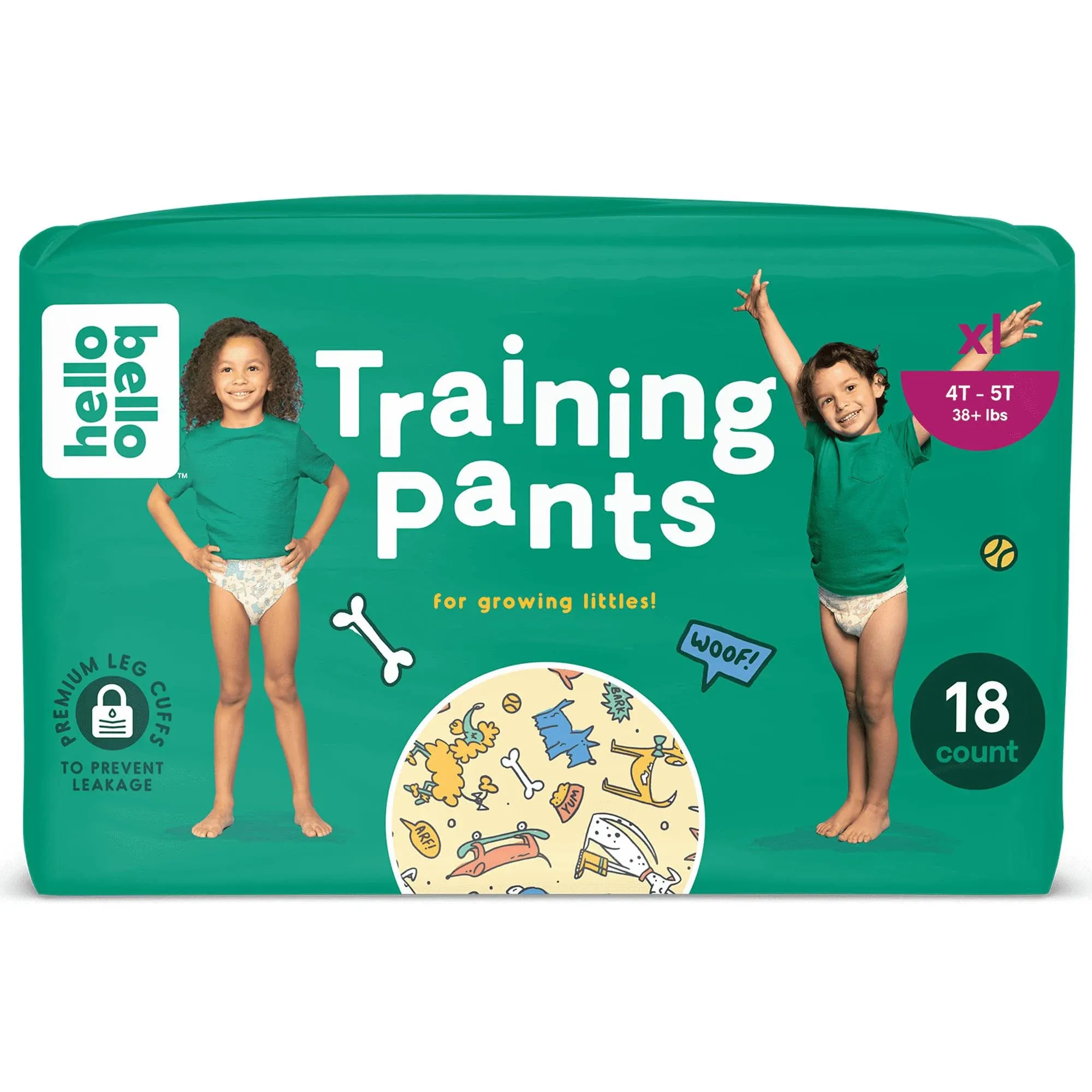 Hello Bello Training Pants - Li'l Barkers - 4T-5T/X-Large (18ct)