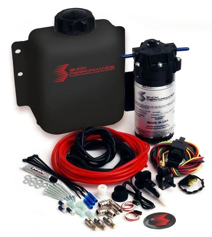 Stage 1 Boost Cooler™ Forced Induction Water-Methanol Injection Kit (Red High Temp Nylon Tubing, Quick-Connect Fittings)