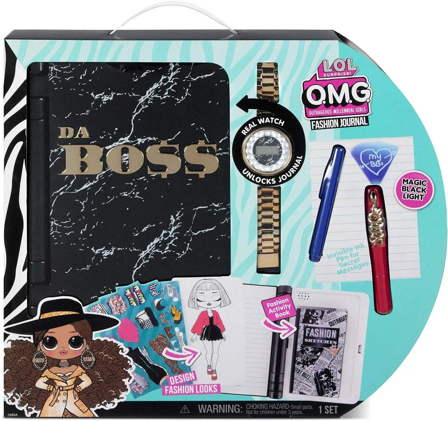 L.O.L. Surprise O.M.G. Fashion Journal – Electronic Password Journal with Watch