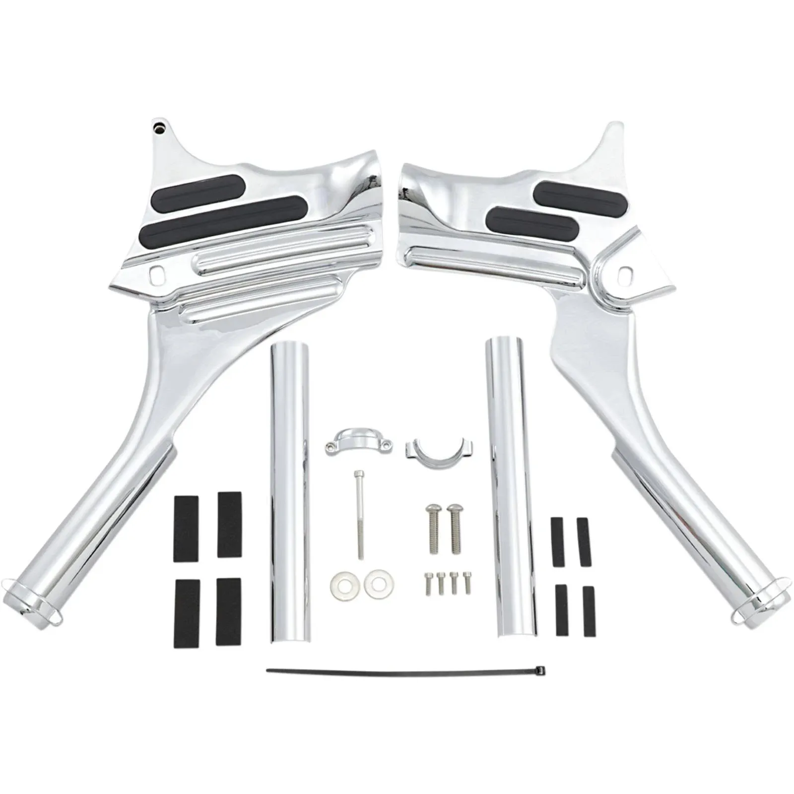 Kuryakyn - 7866 - Deluxe Neck Covers, Chrome HARLEY ROAD STREET GLIDE