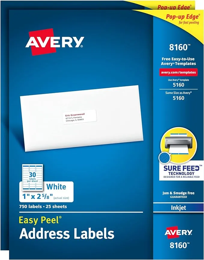 Avery Address Labels Easy Peel