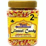 Rani Sugar Coated Fennel Candy 2lbs (32oz) 908g Bulk, PET Jar