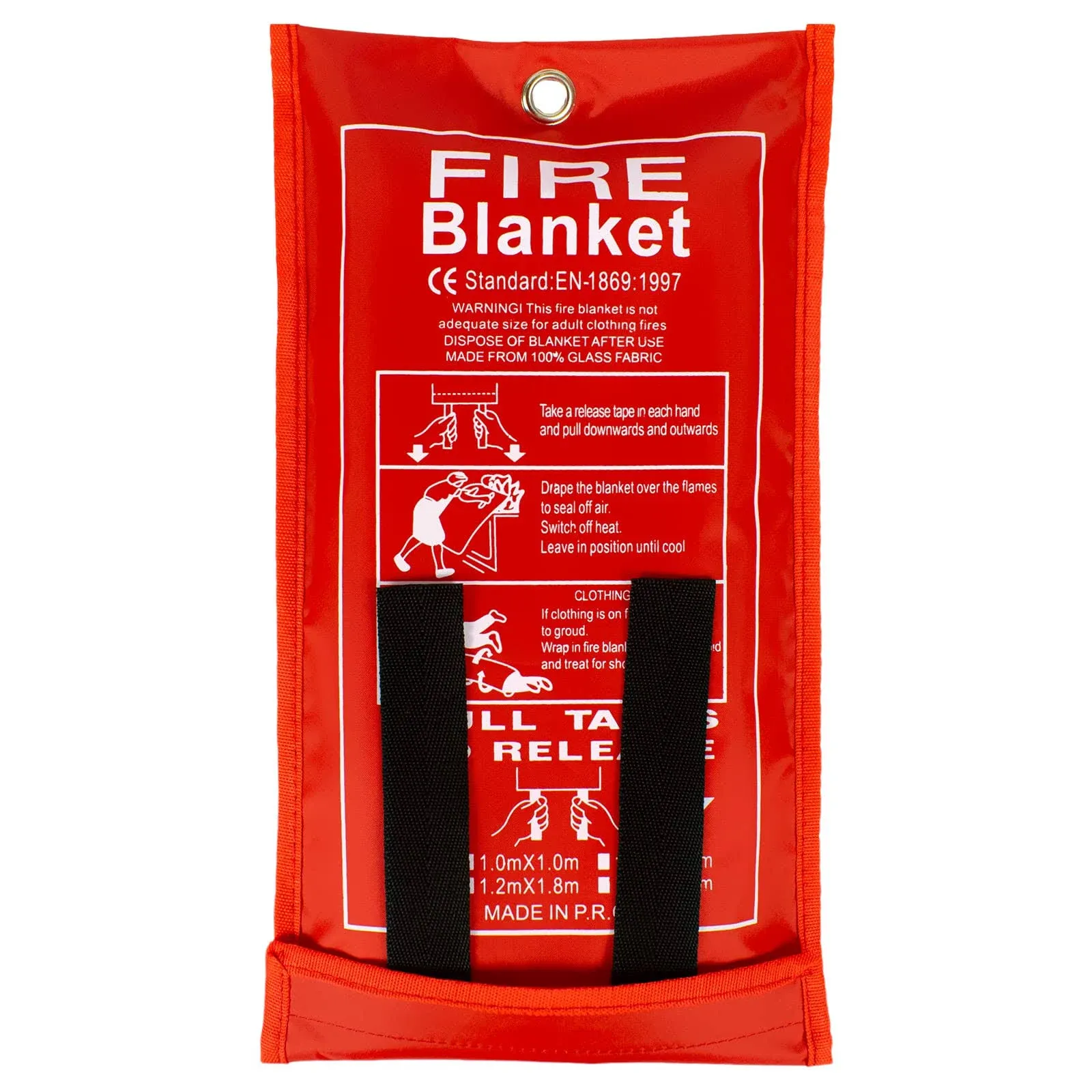 FLASLD Fire Blanket for Home and Kitchen, Fiberglass Fire Blankets Emergency for People, Flame Retardant Protection and Heat Insulation (3 ft x 3 ft)