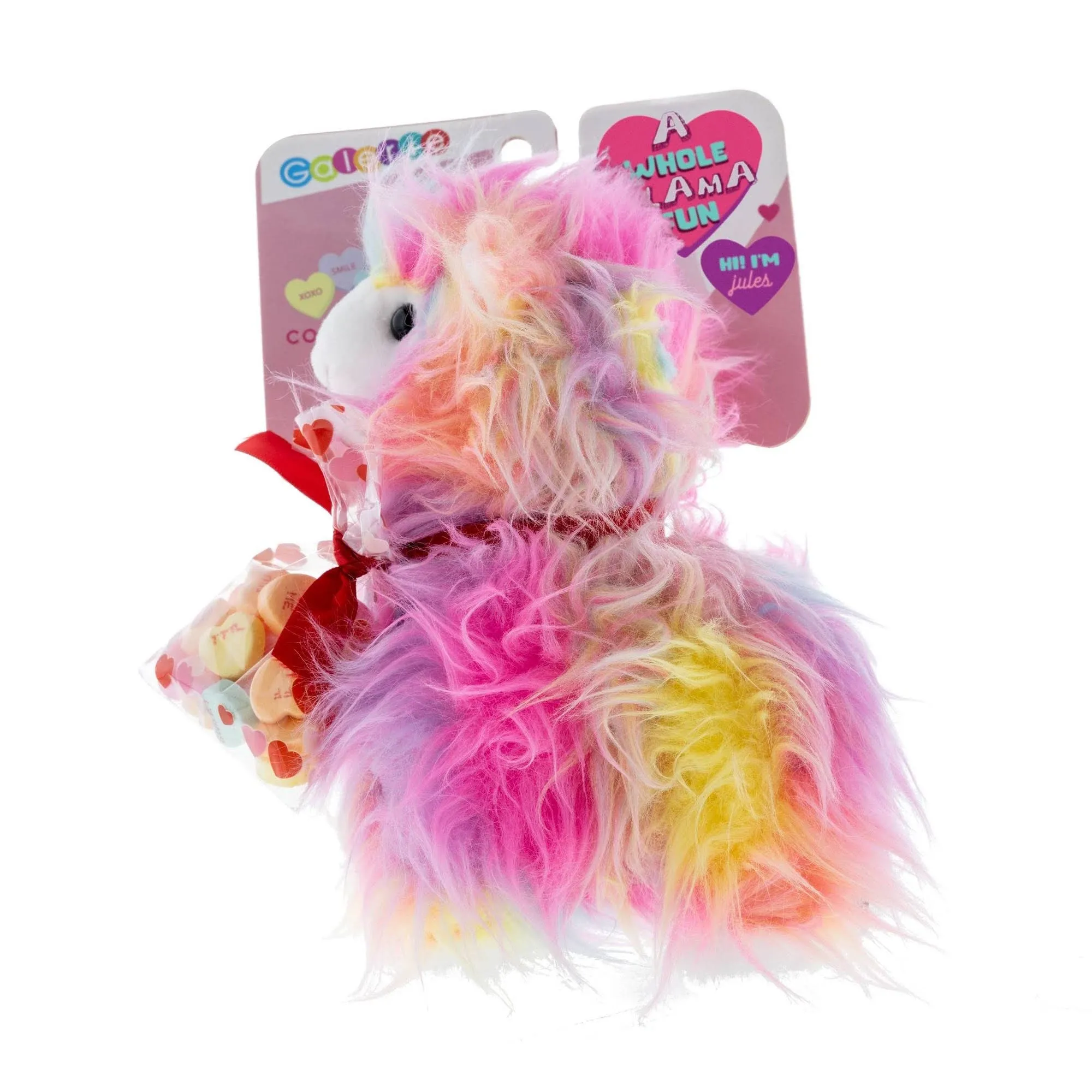 Galerie Valentine's Rainbow Llama Plush with Candy